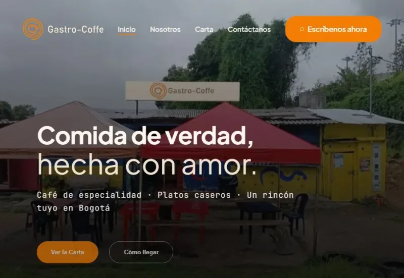 Captura del sitio web de Gastro-Coffe
